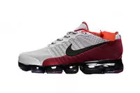 nike air vapormax flyknit fashion sneakers gray wine red